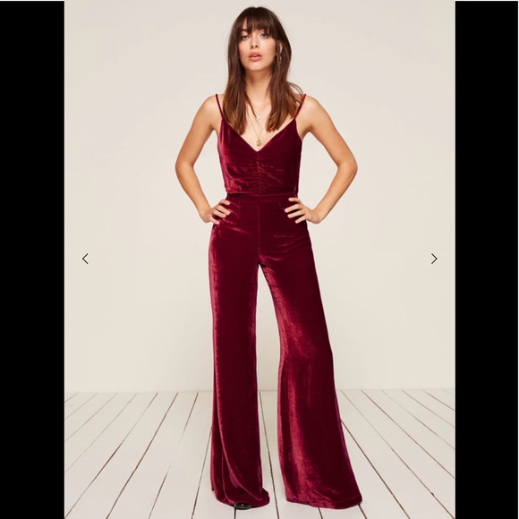 Reformation Clint Pant in Crimson Sz 10 - Picture 3 of 7